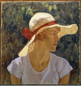 Ritratto di Vittoria con il Cappello - Giorgio Kienerk (1934)