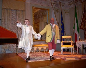 Angelo Manzotti e Piero Nuti interpretano rispettivamente il giovane e il vecchio Farinelli, martedì 19 febbraio al Teatro Verdi di Pisa