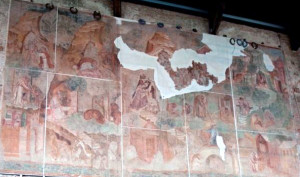 Alcuni pannelli degli affreschi "Le Storie deglie Anacoreti" tornato al Camposanto