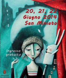 il manifesto de La Luna è Azzurra la kermesse dedicata al teatro di figura in programma a San Miniato