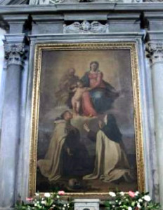 "la Madonna col Bambino Sant'Anna e San Torpè" di Francesco Vanni dipinto conservato nella Chiesa di San Torpé recentemente restaturata
