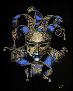 Una delle opere in mostra alla rassegna La Magia del Carnevale / Alla ricerca della maschera in programma al Gamec fino al 17 Febbraio