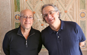 (Da sinistra) Dave Douglas e Uri Caine due grandissimi musicisti jazz in concerto a Pisa (Teatro Cinema Nuovo) il 28 febbraio
