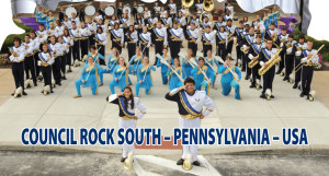 La Council Rock South Band conta un centinaio di musicisti e un gruppo di sbandieratrici: lo spettacolo, per la prima volta in tour internazionale è divertente è variopinto,